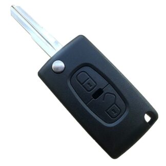 Кутийка за ключ Peugeot 4007 5008 с 2 бутона – корпус с лого. Ниска цена.